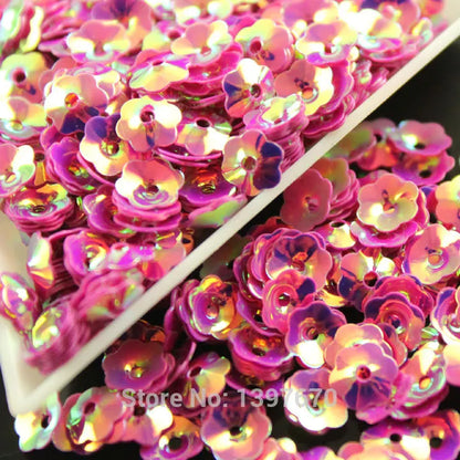 20g 6mm plum Flower PVC Loose Sequins Paillettes Wedding Craft DIY Housewear Furnishings Sewing Lentejuelas Garment Accessories