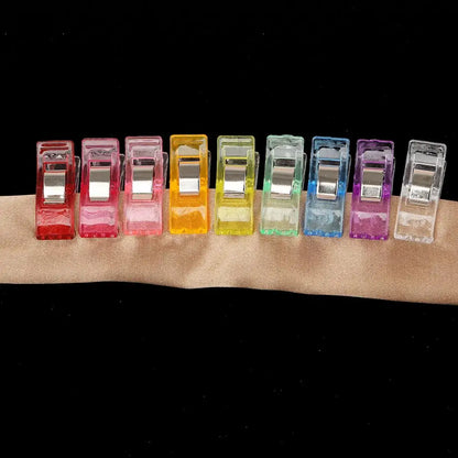 High Quality Patchwork Sewing Plastic Clip Quilting DIY Craft Knitting Clip Home Tape Bias Maker Color Clothes Clips Sewing Tool