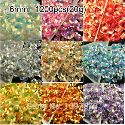 20g 6mm plum Flower PVC Loose Sequins Paillettes Wedding Craft DIY Housewear Furnishings Sewing Lentejuelas Garment Accessories