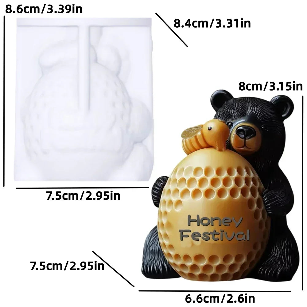 3D Branch bird relief cylindrical candle silicone mold flower bird relief cylindrical resin gypsum mould Rabbit squirrel molds