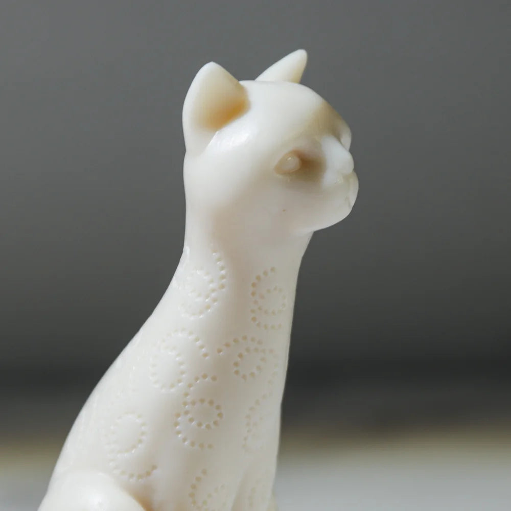 3D Long Neck Kitty Candle Silicone Mold Handmade New DIY Sitting Cat Aromath Wax Gypsum Crafts Resin Soap Making Mold Home Decor