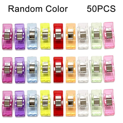 20/50Pc Multipurpose Sewing Clips Plastic Craft Quilting Crocheting Knitting Safety Clips Sewing Craft Clamps for Sewing Binding