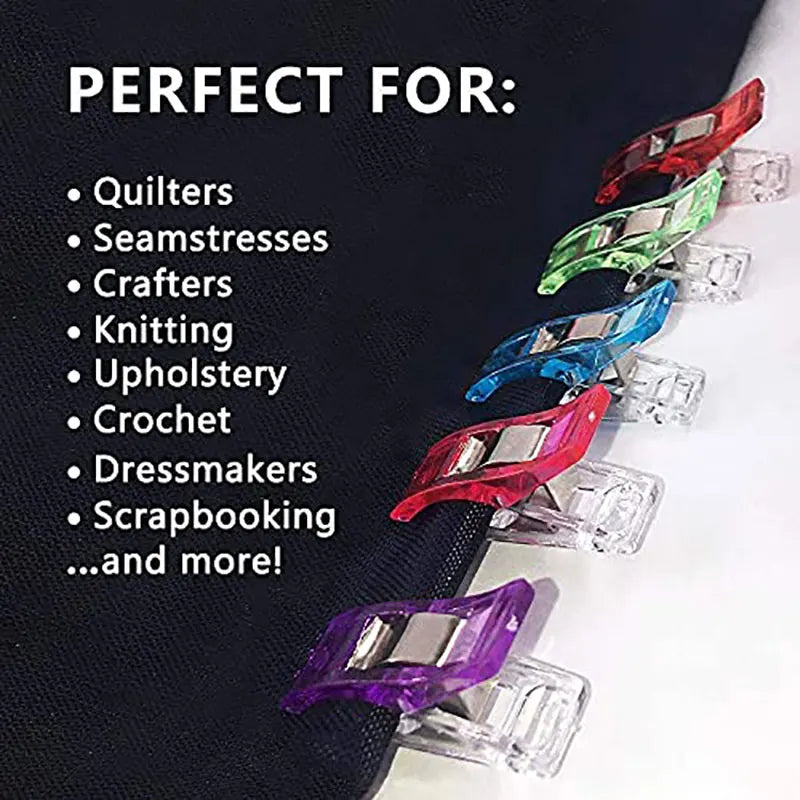 20/50Pc Multipurpose Sewing Clips Plastic Craft Quilting Crocheting Knitting Safety Clips Sewing Craft Clamps for Sewing Binding