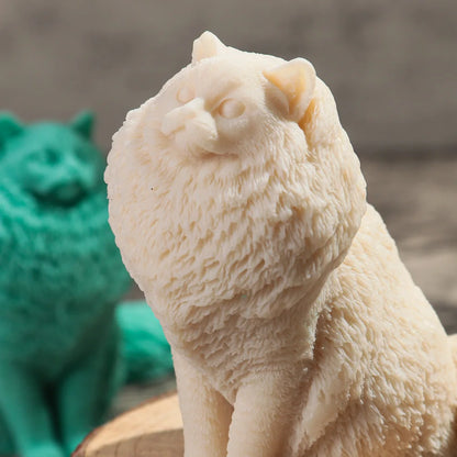 3D Long Neck Kitty Candle Silicone Mold Handmade New DIY Sitting Cat Aromath Wax Gypsum Crafts Resin Soap Making Mold Home Decor