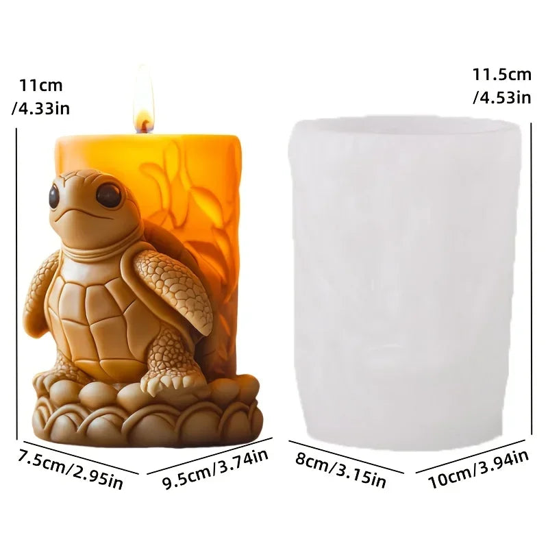 3D Branch bird relief cylindrical candle silicone mold flower bird relief cylindrical resin gypsum mould Rabbit squirrel molds