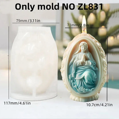 3D 2024 DIY Flower relief egg candle silicone mold Rose flower Easter egg resin mold Peony flower relief egg Decor gypsum mold