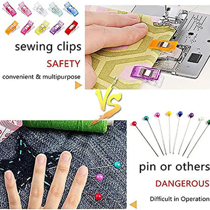 20/50Pc Multipurpose Sewing Clips Plastic Craft Quilting Crocheting Knitting Safety Clips Sewing Craft Clamps for Sewing Binding