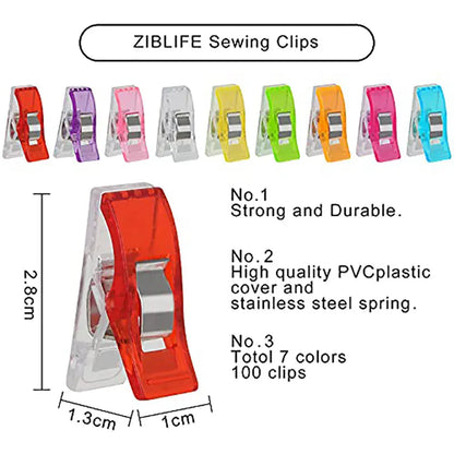 20/50Pc Multipurpose Sewing Clips Plastic Craft Quilting Crocheting Knitting Safety Clips Sewing Craft Clamps for Sewing Binding