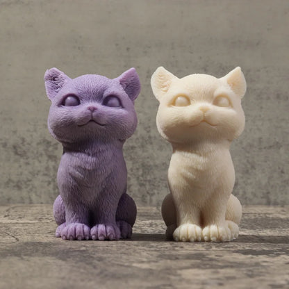 3D Long Neck Kitty Candle Silicone Mold Handmade New DIY Sitting Cat Aromath Wax Gypsum Crafts Resin Soap Making Mold Home Decor