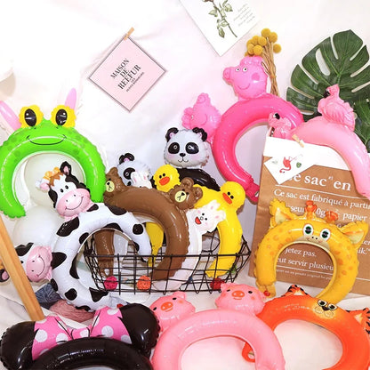 50pcs Cute Animal Headband Balloon Frog Panda Fox Tiger Cat Baby Shower Kids Toy Happy Birthday Wedding Party Decoration