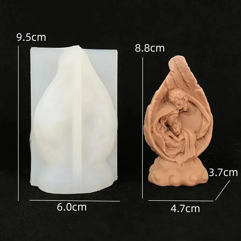 3D 2024 DIY Flower relief egg candle silicone mold Rose flower Easter egg resin mold Peony flower relief egg Decor gypsum mold