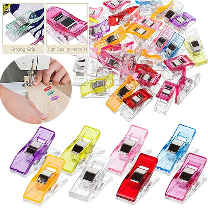 20/50Pc Multipurpose Sewing Clips Plastic Craft Quilting Crocheting Knitting Safety Clips Sewing Craft Clamps for Sewing Binding